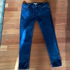 Women’s Mango Navy Belle cotton skinny pants.